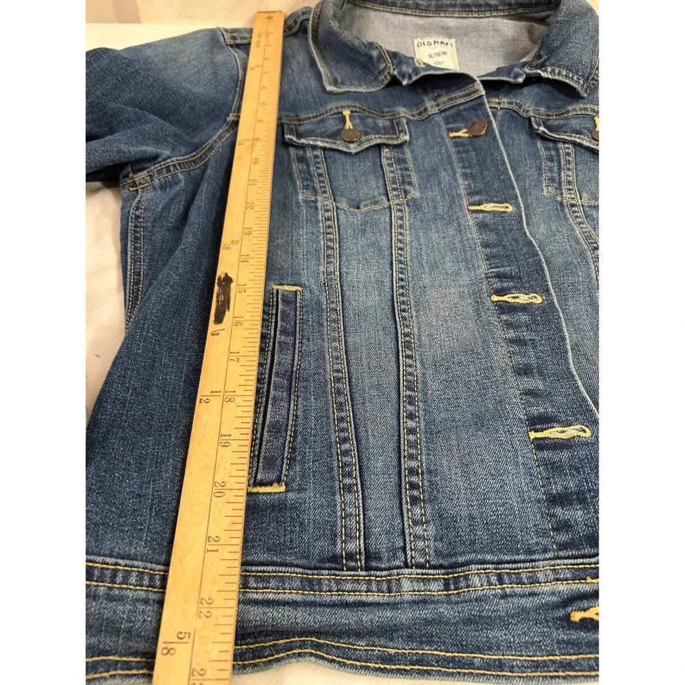 Old Navy Denim Jacket XL Blue Stretch Trucker Women